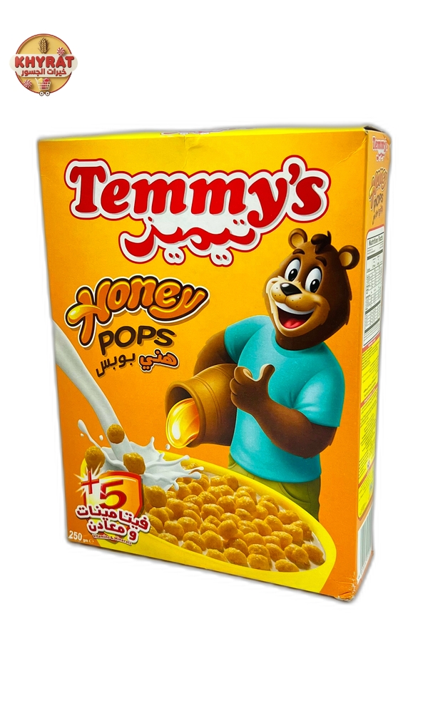 timiz-honey-pops-250g كورن فليكس تيميز هني بوبس 250غرام - الصورة 1