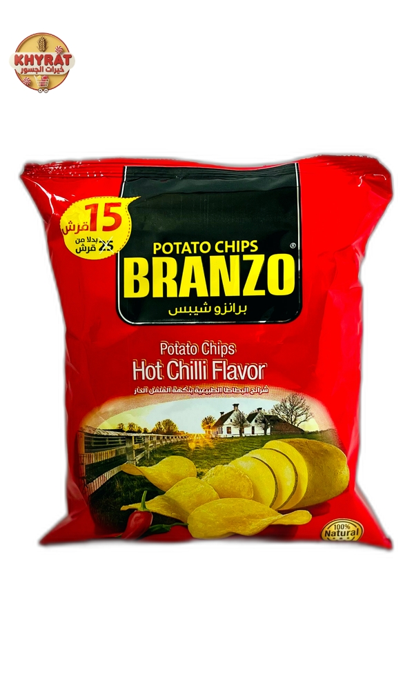 branzo-chips-hot-pepper برانزو شيبس فلفل حار - Image 1