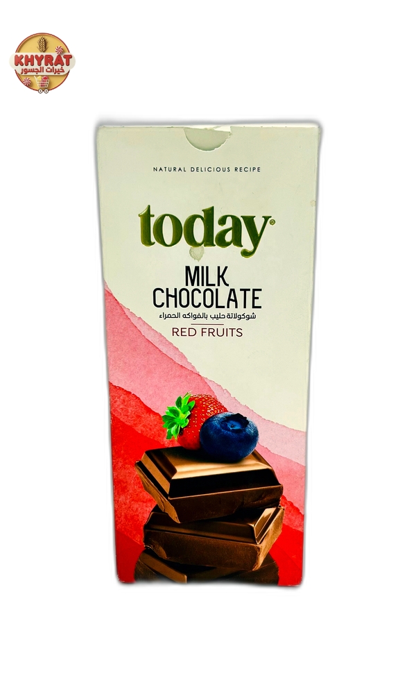 today-s-chocolate-with-red-fruits-150g توداي لوح شوكولاتة بالفواكة الحمراء 150غ - الصورة 1